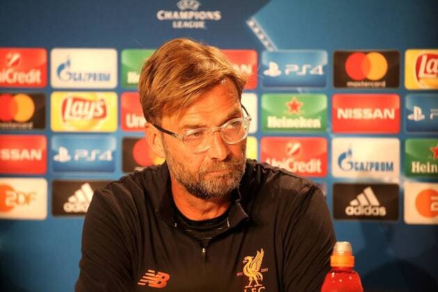 Sinsheim, Germany 14.08.2017, UEFA Champions League - 2017 18 Season, Erste Play-off-Runde, Pressekonferenz und Training zum Spiel TSG 1899 Hoffenheim - FC Liverpool, Trainer Jürgen Klopp (Liverpool) ( DeFodi506
