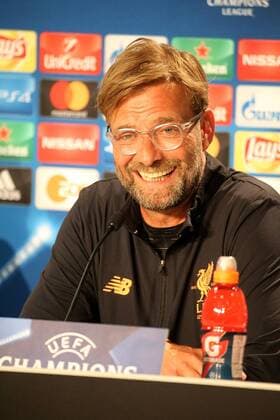 Sinsheim, Germany 14.08.2017, UEFA Champions League - 2017 18 Season, Erste Play-off-Runde, Pressekonferenz und Training zum Spiel TSG 1899 Hoffenheim - FC Liverpool, Trainer Jürgen Klopp (Liverpool) ( DeFodi506