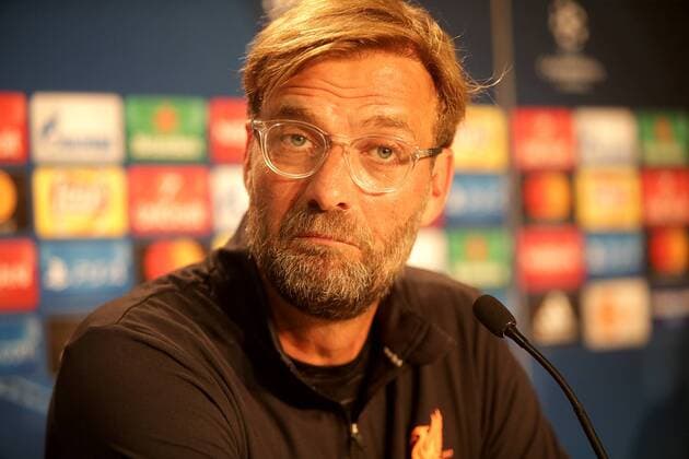 Sinsheim, Germany 14.08.2017, UEFA Champions League - 2017 18 Season, Erste Play-off-Runde, Pressekonferenz und Training zum Spiel TSG 1899 Hoffenheim - FC Liverpool, Trainer Jürgen Klopp (Liverpool) ( DeFodi506