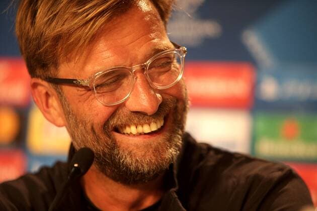 Sinsheim, Germany 14.08.2017, UEFA Champions League - 2017 18 Season, Erste Play-off-Runde, Pressekonferenz und Training zum Spiel TSG 1899 Hoffenheim - FC Liverpool, Trainer Jürgen Klopp (Liverpool) ( DeFodi506