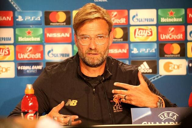 Sinsheim, Germany 14.08.2017, UEFA Champions League - 2017 18 Season, Erste Play-off-Runde, Pressekonferenz und Training zum Spiel TSG 1899 Hoffenheim - FC Liverpool, Trainer Jürgen Klopp (Liverpool) ( DeFodi506