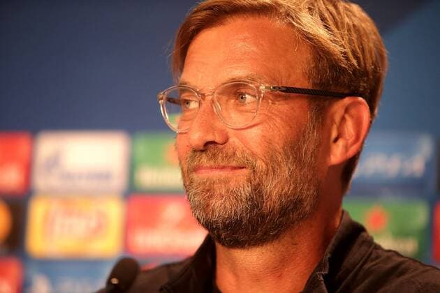 Sinsheim, Germany 14.08.2017, UEFA Champions League - 2017 18 Season, Erste Play-off-Runde, Pressekonferenz und Training zum Spiel TSG 1899 Hoffenheim - FC Liverpool, Trainer Jürgen Klopp (Liverpool) ( DeFodi506