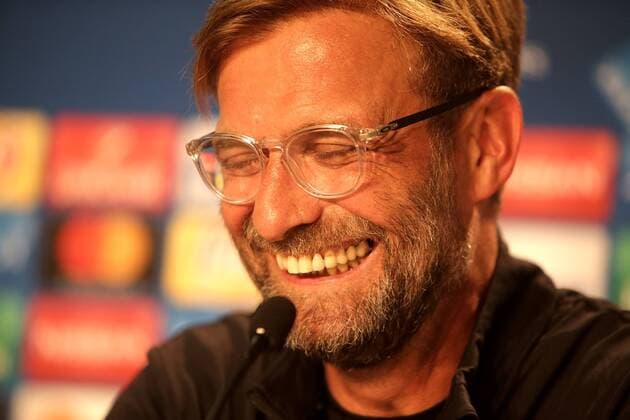 Sinsheim, Germany 14.08.2017, UEFA Champions League - 2017 18 Season, Erste Play-off-Runde, Pressekonferenz und Training zum Spiel TSG 1899 Hoffenheim - FC Liverpool, Trainer Jürgen Klopp (Liverpool) ( DeFodi506