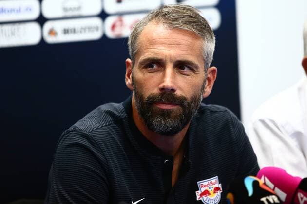 SOCCER - EL quali, Viitorul vs RBS CONSTANTA,ROMANIA,16.AUG.17 - SOCCER - UEFA Europa League qualification, Viitorul Constanta vs Red Bull Salzburg, preview, press conference PK Pressekonferenz RBS. Image shows head coach Marco Rose (RBS). GEPAxpictures xFelixxRoittner