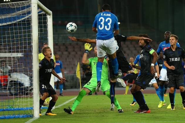 Rigore ricriminato dal Napoli Napoli 16-08-2017 Stadio San Paolo Napoli - Nice Uefa Champions League 2017 2018 Play Off Foto Cesare Purini Insidefoto cesarexpurini