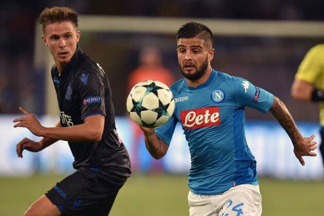 Lorenzo Insigne Napoli, Arnaud Souquet Nice Napoli 16-08-2017 Stadio San Paolo Napoli - Nice Uefa Champions League 2017 2018 Play Off Foto Andrea Staccioli Insidefoto andreaxstaccioli