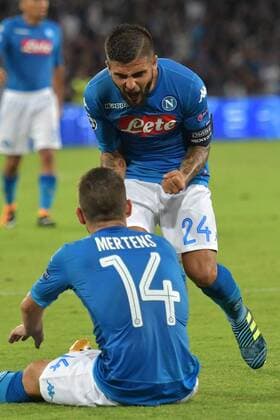 Lorenzo Insigne, Dries Mertens Napoli 16-08-2017 Stadio San Paolo Napoli - Nice Uefa Champions League 2017 2018 Play Off Foto Andrea Staccioli Insidefoto andreaxstaccioli
