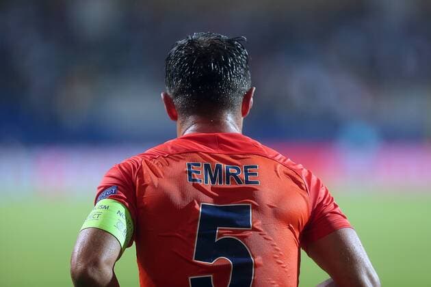 Medipol Basaksehir s Emre Belozoglu during Medipol Basaksehir - Sevilla UEFA Champions League Play - Off 1st round game at Istanbul Fatih Terim Stadium, 16th August, 2017.  Copyright: TolgaxAdanali STA_2293
