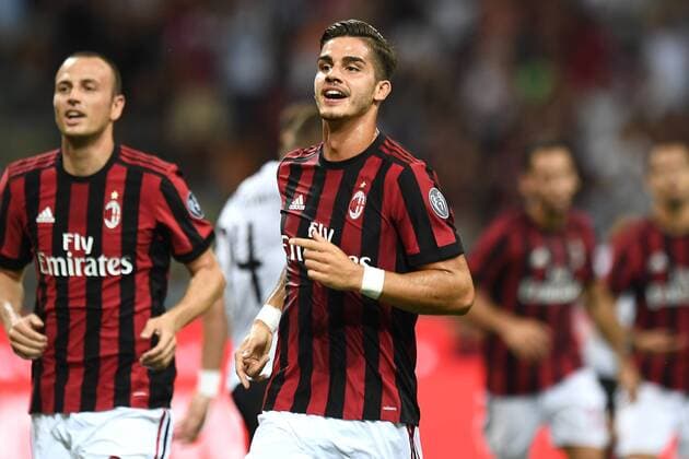 Mg Milano 17 08 2017 - Europa League Milan-Shkendija foto Matteo Gribaudi Image nella foto: esultanza gol Andre Silva 