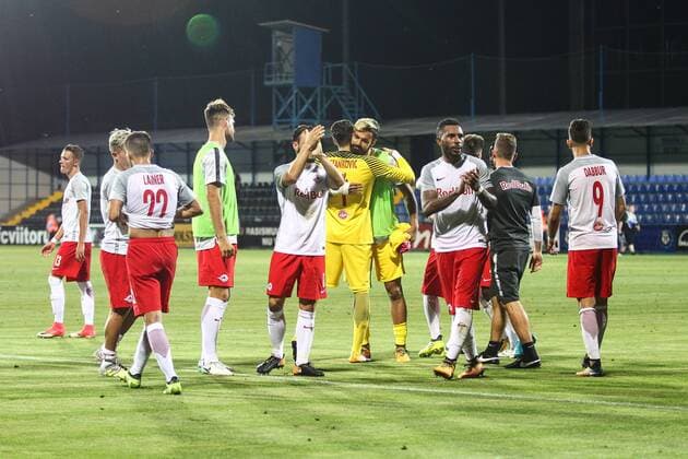 SOCCER - EL quali, Viitorul vs RBS CONSTANTA,ROMANIA,17.AUG.17 - SOCCER - UEFA Europa League qualification, Viitorul Constanta vs Red Bull Salzburg. Image shows the team of RBS. GEPAxpictures xFelixxRoittner