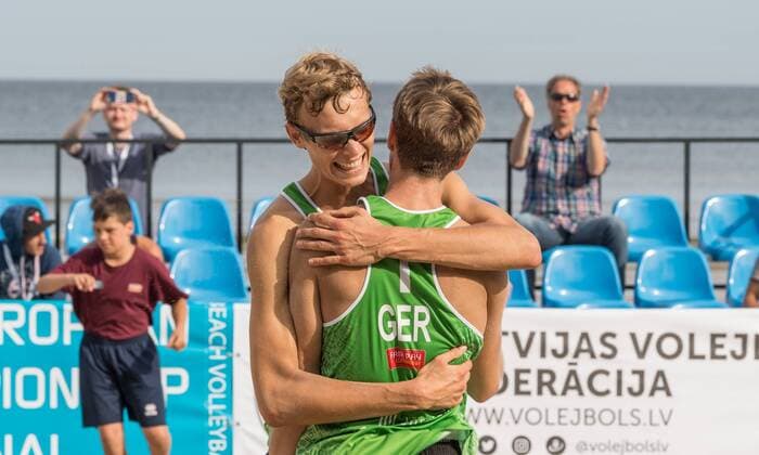 2017 CEV Beach volleyball Beachvolleyball European Championship EM Europameisterschaft Final am 18.08.2017 Julius Thole, Lorenz Schuemann (GER); 2017 CEV Beach Volleyball European Championship Final am 18.08.2017, Jurmala (Lettland). xPWx