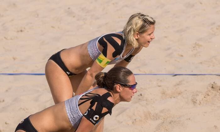 2017 CEV Beach volleyball Beachvolleyball European Championship EM Europameisterschaft Final Jurmala am 19.08.2017 Laura LUDWIG, Kira WALKENHORST (GER); 2017 CEV Beach Volleyball European Championship Final Jurmala am 19.08.2017, Jurmala (Lettland). xPWx