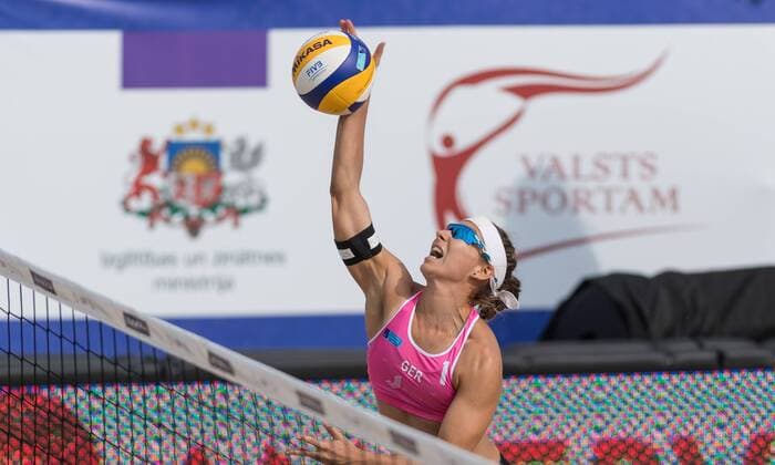 2017 CEV Beach volleyball Beachvolleyball European Championship EM Europameisterschaft Final Jurmala am 19.08.2017 Julia GROSSNER (GER); 2017 CEV Beach Volleyball European Championship Final Jurmala am 19.08.2017, Jurmala (Lettland). xPWx