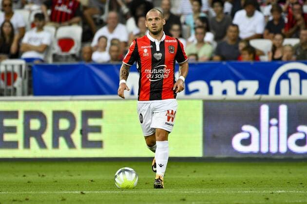 Wesley Sneijder (OGC Nice) FOOTBALL : OGC Nice vs Guingamp - Ligue 1 - Nice - 19 08 2017 NorbertScanella Panoramic 