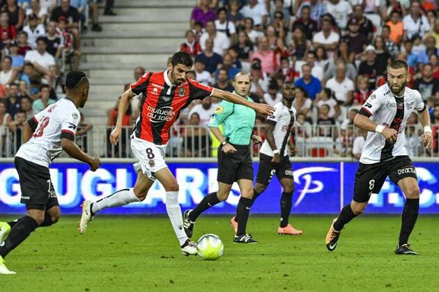 Pierre Lees Melou (OGC Nice) FOOTBALL : OGC Nice vs Guingamp - Ligue 1 - Nice - 19 08 2017 NorbertScanella Panoramic 