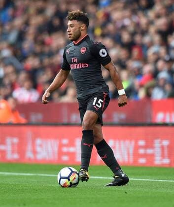 Alex Oxlade-Chamberlain of Arsenal during the premier league match at the Britannia Stadium, Stoke. Picture date 19th August 2017. Picture credit should read: Robin Parker Sportimage EDITORIAL USE ONLY. No use with unauthorised audio, video, data, fixture lists, club league logos or live services. Online in-match use limited to 120 images, no video emulation. No use in betting, games or single club league player publications. HIP_5011