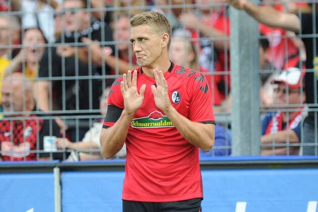 Nils Petersen (SC Freiburg) beim Spiel SC Freiburg vs Eintracht Frankfurt, am 20.08.2017. Freiburg Copyright: xEibner-Pressefoto xSvenxLaeglerx EP_SLR