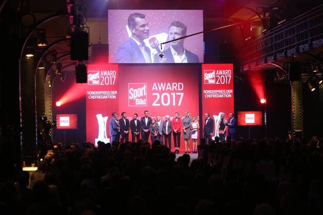 Legenden Michael Groß Christian Neureuther Rosi Mittermaier Heide Rosendahl Heike Henkel Verleihung des Sport Bild Award in der Fischauktionshalle Große Elbstraße in Hamburg am 21.8.2017