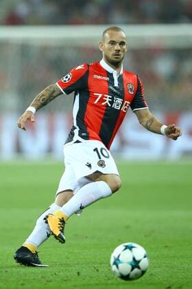 August 22, 2017 - Nice, France - Wesley Sneijder of Nice during the UEFA Champions League Qualifying Play-Offs round, second leg match, between OGC Nice and SSC Napoli at Allianz Riviera Stadium on August 22, 2017 in Nice, France. OGC Nice v SSC Napoli - Uefa Champions League Qualifying Play-offs - second leg  - ZUMAn230 20170822_zaa_n230_150 Copyright: xMatteoxCiambellix