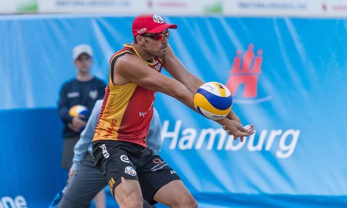 Swatch Beach volleyball Beachvolleyball FIVB World Tour Finals Hamburg am 23.08.2017 Pablo Herrera Allepuz (ESP); swatch FIVB Beach Volleyball World Tour Finals Hamburg am 23.08.2017, Tennisstadion Am Rothenbaum Hamburg. xPWx