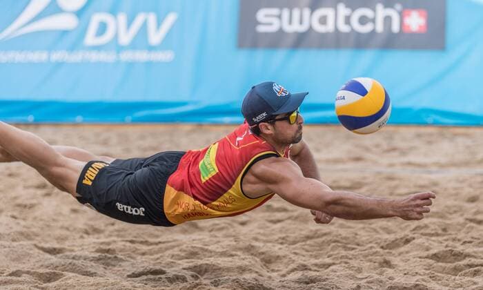 Swatch Beach volleyball Beachvolleyball FIVB World Tour Finals Hamburg am 23.08.2017 Adrian Gavira Collado (ESP); swatch FIVB Beach Volleyball World Tour Finals Hamburg am 23.08.2017, Tennisstadion Am Rothenbaum Hamburg. xPWx