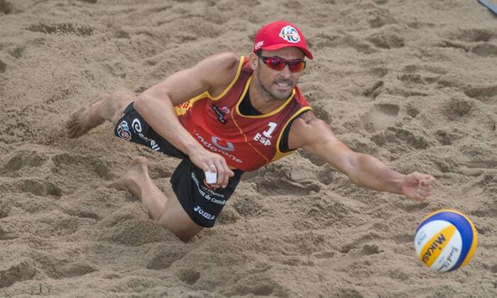 Swatch Beach volleyball Beachvolleyball FIVB World Tour Finals Hamburg am 23.08.2017 Pablo Herrera Allepuz (ESP); swatch FIVB Beach Volleyball World Tour Finals Hamburg am 23.08.2017, Tennisstadion Am Rothenbaum Hamburg. xPWx