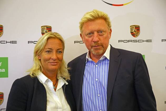 Boris Becker (Head of Men s Tennis) und Barbara Rittner (Head of Women s Tennis) bei der Pressekonferenz - 23.08.2017: DTB stellt Boris Becker als Head of men s Tennis vor, Plenarsaal Römer