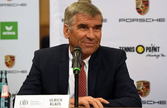 23.08.2017, xjhx, Tennis, Pressekonferenz mit Boris Becker und Barbara Rittner, emspor, v.l. Ulrich Klaus (Praesident DTB) Frankfurt am Main