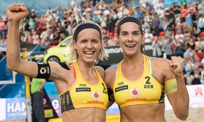 Swatch Beach volleyball Beachvolleyball FIVB World Tour Finals Hamburg am 23.08.2017 Laura Ludwig (GER), Kira Walkenhorst (GER); Swatch Beach Volleyball FIVB World Tour Finals Hamburg am 23.08.2017, Tennisstadion Am Rothenbaum Hamburg. xPWx