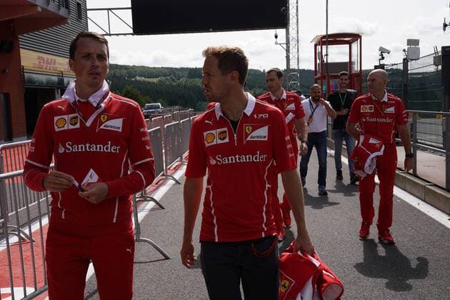 24.08.2017 - Sebastian Vettel (GER) Scuderia Ferrari SF70H Belgian Grand Prix, Spa-Francorchamps 24 - 27 August 2017 24.08.2017 - Sebastian Vettel (GER) Scuderia Ferrari SF70H 