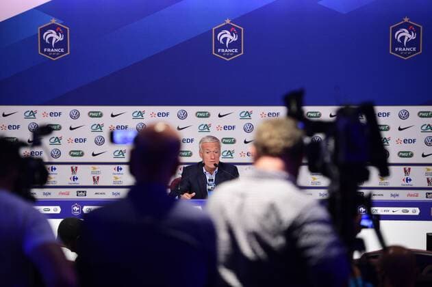 Didier Deschamps - selectionneur (France) FOOTBALL : Conference de presse de Didier Deschamps - siege FFF - 24 08 2017 JBAutissier Panoramic 