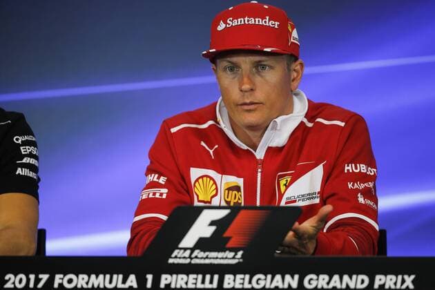 August 24, 2017 - Francorchamps, Belgium - KIMI RAIKKONEN of Finland and Scuderia Ferrari is seen in the press conference PK Pressekonferenz of the 2017 Formula 1 Belgian Grand Prix in Francorchamps, Belgium. F1 2017 - Belgian Grand Prix - Preparations - ZUMAg147 20170824_zap_g147_020 Copyright: xJamesxGasperottix