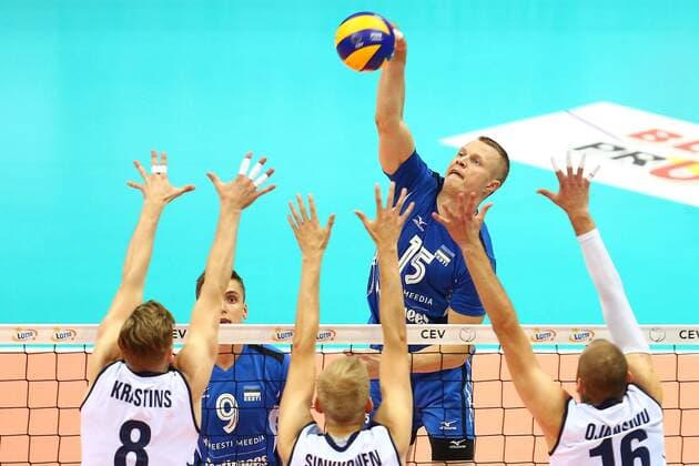 2017.08.24 Ergo Arena Gdansk Siatkowka mezczyzn Mistrzostwa Europy w siatkowce Lotto Eurovolley Poland 2017 Finlandia - Estonia N z Andrus Raadik Foto Piotr Matusewicz PressFocus NEWSPIX.PL 2017.08.24 Gdansk Volleyball Lotto Eurovolley Poland 2017 Finland - Estonia Andrus Raadik Credit: Piotr Matusewicz PressFocus --- Newspix.pl  20170824_PF_PM002