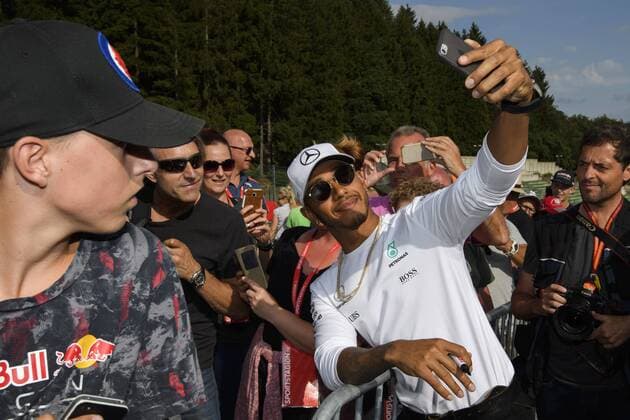 Mercedes British driver Lewis Hamilton pictured during preparations for the Grand Prix F1 of Belgium race, in Spa-Francorchamps, Thursday 24 August 2017. The Spa-Francorchamps Formula One Grand Prix takes place this weekend, from August 25th to August 27th. NICOLASxLAMBERT  x05151725x