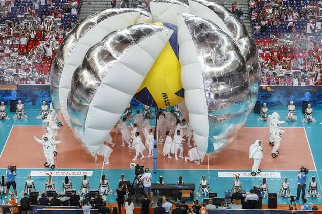 Bilder des Tages - SPORT 24.08.2017 WARSZAWA, STADION PGE NARODOWY SIATKOWKA LOTTO EUROVOLLEY POLAND 2017, MISTRZOSTWA EUROPY W SIATKOWCE MEZCZYZN, POLSKA 2017 (2017 CEV VOLLEYBALL European Championship EM Europameisterschaft - MEN ) (GAME POLAND - SERBIA ) MECZ POLSKA - SERBIA NZ. CEREMONIA OTWARCIA FOTO RADOSLAW JOZWIAK CYFRASPORT NEWSPIX.PL --- Newspix.pl  20170824-CSRJ002157