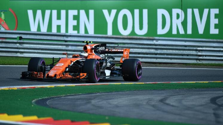 McLaren s Belgian driver Stoffel Vandoorne pictured in action during the free practice for the Grand Prix F1 of Belgium race, in Spa-Francorchamps, Friday 25 August 2017. The Spa-Francorchamps Formula One Grand Prix takes place this weekend, from August 25th to August 27th. BENOITxDOPPAGNE  x05152046x