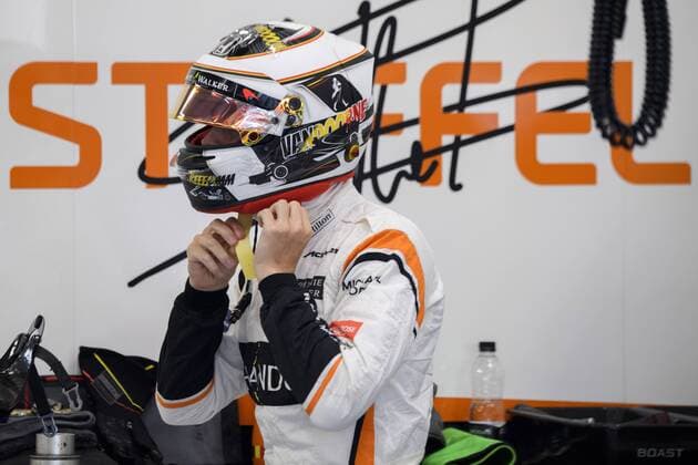 McLaren s Belgian driver Stoffel Vandoorne pictured during the free practice for the Grand Prix F1 of Belgium race, in Spa-Francorchamps, Friday 25 August 2017. The Spa-Francorchamps Formula One Grand Prix takes place this weekend, from August 25th to August 27th. NICOLASxLAMBERT  x05152051x