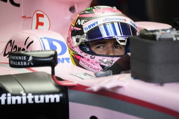 Force India s Mexican driver Sergio Perez pictured during the free practice for the Grand Prix F1 of Belgium race, in Spa-Francorchamps, Friday 25 August 2017. The Spa-Francorchamps Formula One Grand Prix takes place this weekend, from August 25th to August 27th. NICOLASxLAMBERT  x05152056x