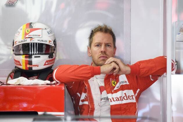 Bilder des Tages - SPORT Ferrari s German driver Sebastian Vettel pictured during the free practice for the Grand Prix F1 of Belgium race, in Spa-Francorchamps, Friday 25 August 2017. The Spa-Francorchamps Formula One Grand Prix takes place this weekend, from August 25th to August 27th. NICOLASxLAMBERT  x05152088x