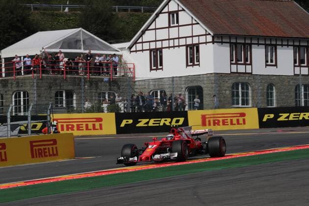 25.08.2017 - Free Practice 1, Kimi Raikkonen (FIN) Scuderia Ferrari SF70H Belgian Grand Prix, Spa-Francorchamps 24 - 27 August 2017 25.08.2017 - Free Practice 1, Kimi Raikkonen (FIN) Scuderia Ferrari SF70H 