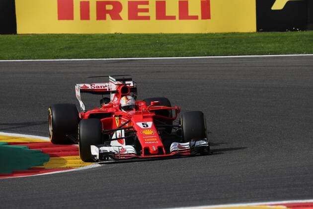 25.08.2017 - Free Practice 1, Sebastian Vettel (GER) Scuderia Ferrari SF70H Belgian Grand Prix, Spa-Francorchamps 24 - 27 August 2017 25.08.2017 - Free Practice 1, Sebastian Vettel (GER) Scuderia Ferrari SF70H 