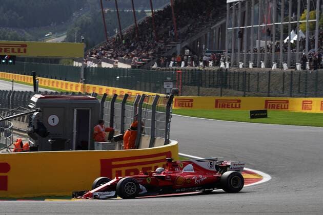 25.08.2017 - Free Practice 1, Sebastian Vettel (GER) Scuderia Ferrari SF70H Belgian Grand Prix, Spa-Francorchamps 24 - 27 August 2017 25.08.2017 - Free Practice 1, Sebastian Vettel (GER) Scuderia Ferrari SF70H 