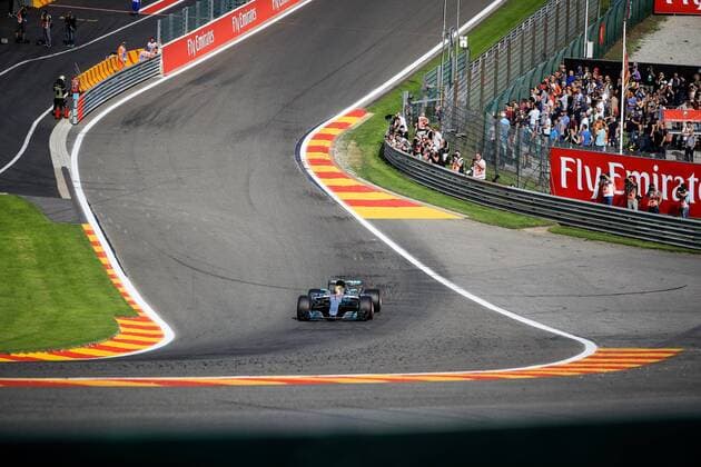 Spa 25 08 2017 Formule 1 GP F1 Belgique Vendredi Essais 1 Hamilton Nâˆž44 Mercedes FORMULE 1 : Grand Prix de Belgique - Essais - Spa-Francorchamps - 24-25 08 2017 PHOTONEWS PANORAMIC 