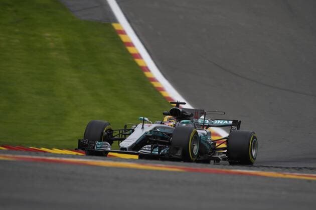 Mercedes British driver Lewis Hamilton pictured during the free practice for the Grand Prix F1 of Belgium race, in Spa-Francorchamps, Friday 25 August 2017. The Spa-Francorchamps Formula One Grand Prix takes place this weekend, from August 25th to August 27th. NICOLASxLAMBERT x05152210x