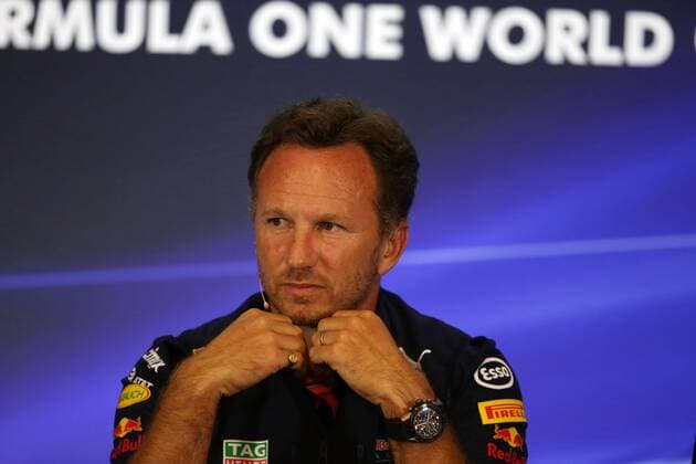 25.08.2017 - press conference PK Pressekonferenz Christian Horner (GBR), Red Bull Racing, Sporting Director Belgian Grand Prix, Spa-Francorchamps 24 - 27 August 2017 25.08.2017 - Press conference, Christian Horner (GBR), Red Bull Racing, Sporting Director 