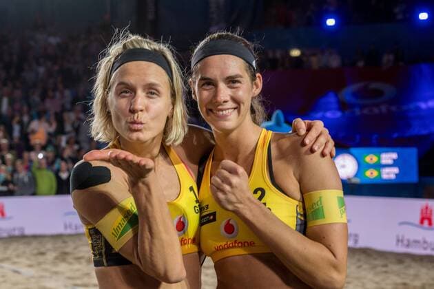 Swatch Beach volleyball Beachvolleyball FIVB World Tour Finals Hamburg am 25.08.2017 Laura Ludwig (GER), Kira Walkenhorst (GER); Swatch Beach Volleyball FIVB World Tour Finals Hamburg am 25.08.2017, Tennisstadion Am Rothenbaum Hamburg. xPWx