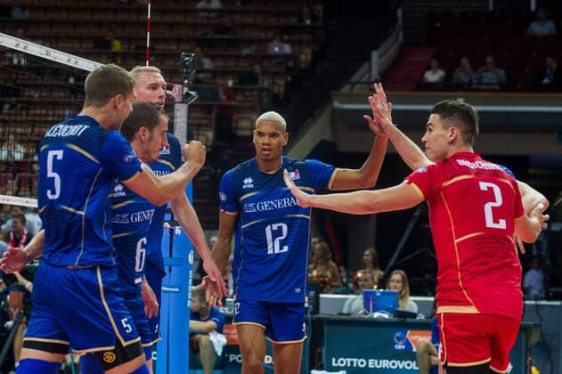 2017.08.25 KATOWICE CEV MISTRZOSTWA EUROPY W PILCE SIATKOWEJ MEZCZYZN LOTTO EUROVOLLEY POLAND 2017 FRANCJA - BELGIA NZ STEPHEN BOYER TREVOR CLEVENOT BENJAMIN TONIUTTI JENIA GREBENNIKOV FOT LUKASZ KRAJEWSKI FOKUSMEDIA NEWSPIX.PL Men s volleyball. European Championship EM Europameisterschaft Poland 2017 FRANCE vs BELGIUM --- Newspix.pl  CRAJU250817_224