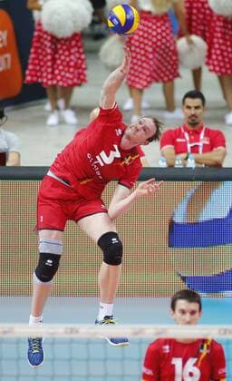 KATOWICE HALA SPODEK 25.08.2017 LOTTO EUROVOLLEY 2017 MECZ MISTRZOSTW EUROPY 2017 SIATKOWKA GRUPA D FRANCJA (niebieskie) - BELGIA (czerwone) NZ Sam Deroo . FOT TOMASZ WANTULA NEWSPIX.PL KATOWICE SPODEK 25.08.2017 VOLEYYBALL MEN S CHAMPIONSCHIP LOTTO EUROVOLLEY POLAND 2017 GROUP D FRANCE - BELGIA TOMASZ WANTULA NEWSPIX.PL --- Newspix.pl  170825WAN194
