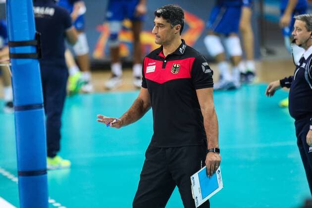 Volleyball EM, Deutschland - Italien 25.08.2017, Szczecin , Wlochy - Niemcy , CEV Mistrzostwa Europy w Pilce Siatkowej mezczyzn Lotto Eurovolley Poland 2017 , Volleyball European Championships Poland 2017 , Germany - Italy , N Z Coach Andrea Giani (GER) , FOT. Adam Jastrzebowski newspix.pl --- Newspix.pl  20170825_awj_409