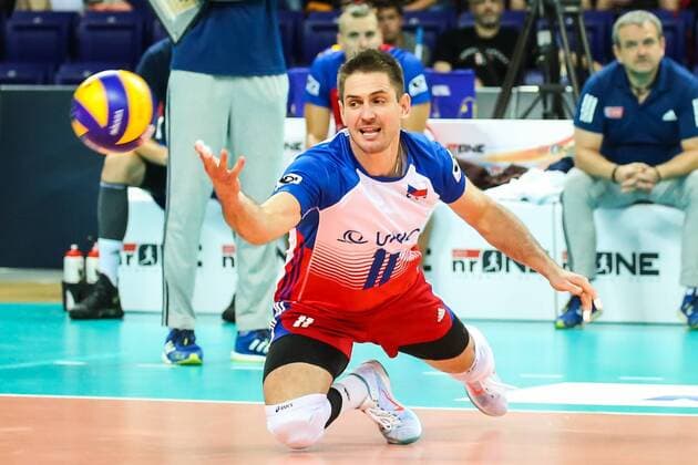 August 25, 2017 - Szczecin, Poland - Martin Krystof (CZE) during Volleyball European Championships Poland 2017 match Czech Republic and Slovakia on 25 August 2017 in Szczecin, Poland. Czech Republic v Slovakia - Volleyball European Championships  - ZUMAn230 20170825_zaa_n230_356 Copyright: xFotoxOlimpikx